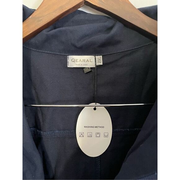 Brand New Qearal Women’s 2XL XXL Navy Blue Full Zip Jacket Coat Vest - Picture 3 of 5